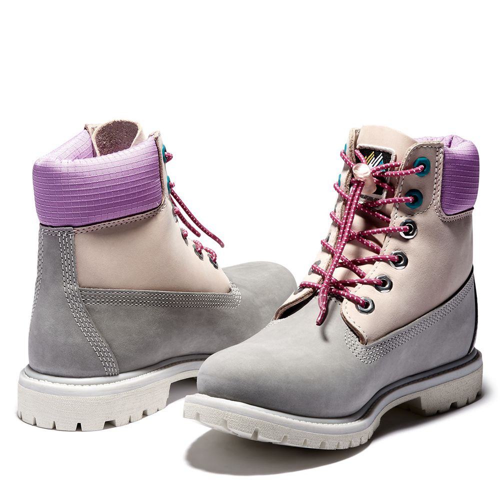 Timberland 6-Inch Μποτακια Γυναικεια Γκρι - Premium Waterproof - Greece 1273485-XW